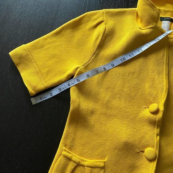 J. Crew Women's Yellow Short Sleeve Crop Jacket Top, Small (g49) - Picture 11 of 11